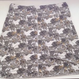 Floral A Line Jersey Skirt